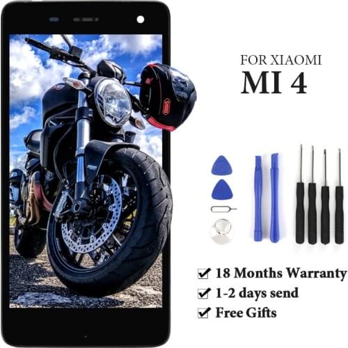 Grade For Xiaomi MI 4 LCD Display With Touch Screen With Frame Assembly Mobile Phone Replacement For Xiaomi MI 4 LCD Black&White