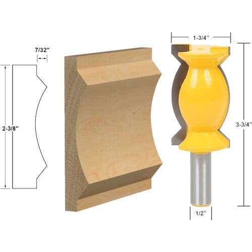 1pc Crown Molding Router Bit -1/2" Shank Tenon Cutter for Woodworking Tools