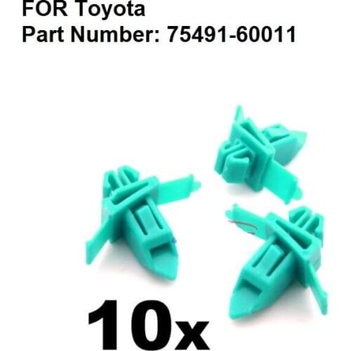 10x Lower Side Moulding Clips & Wheel Arch Trim Clips For Toyota Land Cruiser Prado - 7549160011