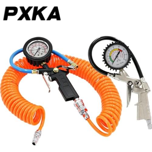 Free shipping Automobile inflating nozzle inflating gun head tire tool inflating nozzle joint pressure gauge monitor