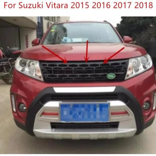 Auto Parts ABS Front Grille Around Trim Racing Grills Trim For Suzuki Vitara 2015 2016 2017 2018 Car styling