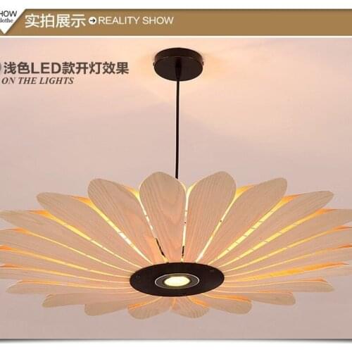 Bamboo Living Room Lights Restaurant Lamp Chinese Style Wooden Lamps Veneer Dining Room Lights Free Shipping