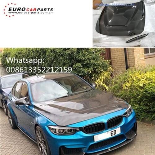 M4 GTS both side carbon fiber hood cover fit for F80 F84 M4 M3 to GTS style Bonnet
