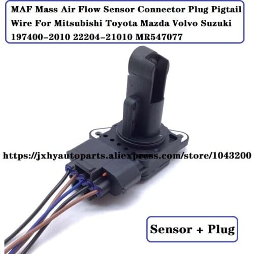 MAF Mass Air Flow Sensor Connector Plug Pigtail Wire For Mitsubishi Toyota Mazda Volvo Suzuki 197400-2010 22204-21010 MR547077