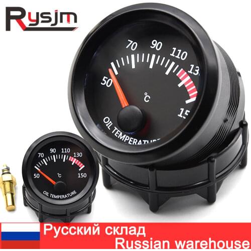 Oil Temp Temperature Gauge 52mm Universal 12V Car Meter Digital LED Display with Sensor Car Clocks Instrument 50~150 Celsius