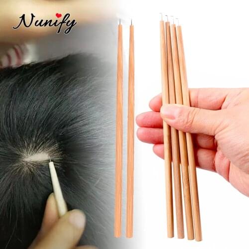 Ventilating Needles Hooking Hair Wig Ventilating Tools Holder With Needles Wood Handle Lace Wig False Beard Making Repairing