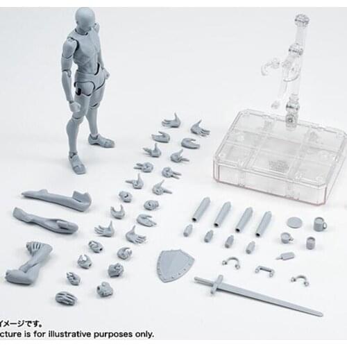 Original High Quality BODY KUN Takarai Rihito BODY CHAN Mange Drawing Figure DX BJD Grey Color PVC Action Collectible Model Toy