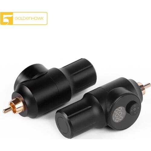 GOLDENHAWK Professional Mini Wireless Tattoo Power Supply 1500mAh RCA Interface Connector For Rotary Pen Machine Fast Chargering