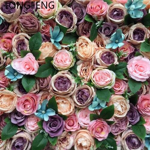 10pcs/lot Artificial silk rose peony 3D flower wall wedding backdrop decoration flower runner wedding stage decoration TONGFENG
