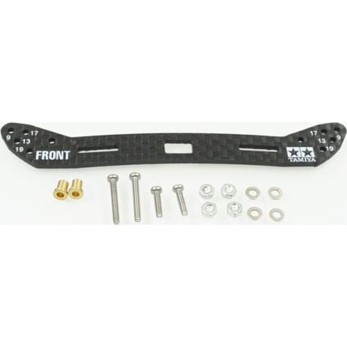 Home made tamiya mini 4wd carbon front 95284 rear 95285 1set HG carbon stay for wide rear Silding damper for 1/ 32 scale car