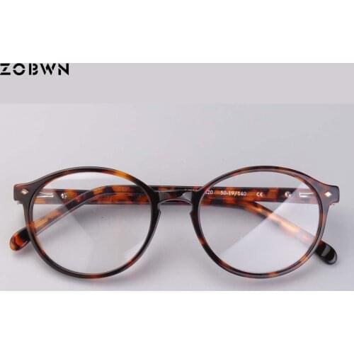 Round Fashion Women Eyeglasses Frame Men Optical Glasse Frame Retro rivet Eyeglasses Computer Glasses oculos de grau feminino