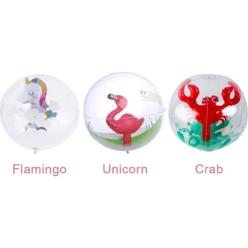 Summer Water Inflatable Beach Ball Swimming Pool Fruit Entertainment Outdoor Game Floating Balloons Bubble Ball Party Accessorie