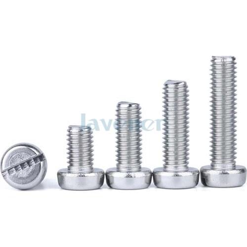 M3*6/M3*8/M3*10/M3*12/M3*14/M3*15/M3*20/M3*30/M3*35/M3*40 Pitch 0.5mm 304 Stainless Slotted Cheese Head Machine Screws DIN84
