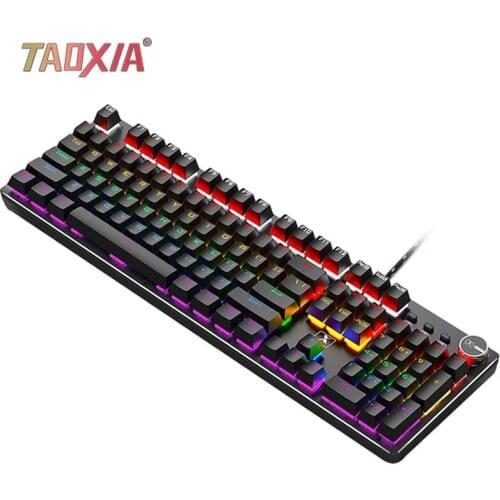 Mechanical Non-conflict Keyboard Green Axle Black Shaft Tea Axles e-Sport Game Office Internet Real Computer Machanical Keyboard
