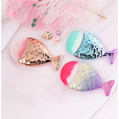 Fish Tail Design Soft Nail Art Brush Dust Remover Cleaning Manicure Tool набор для маникюра