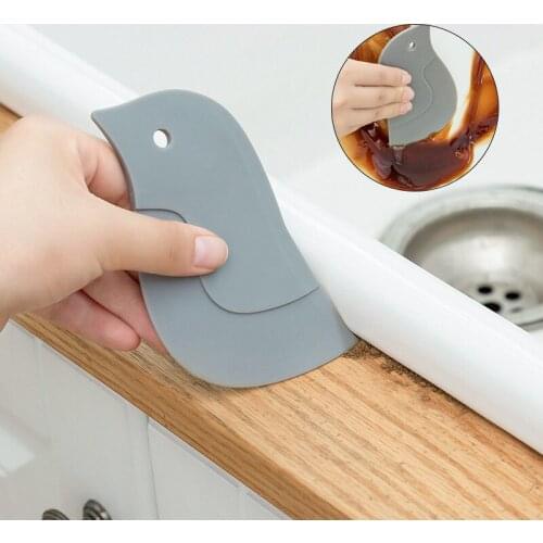 New 1pc Cute Cartoon Soft Scraper Kitchen Baking Tool Multi-function Scraper Oil Plate Scraping Oil Scraper Cleaning Tool