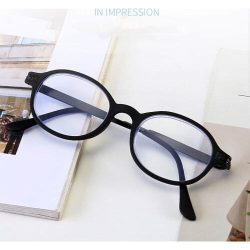 CLARA VIDA 2021 new retro round ultralight frame for women men unisex resin spring legs reading glasses +1.0 +1.5 +2.0 To +4.0