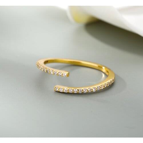 Opening Zircon Double Circle Rings For Women Crystal Engagement Wedding Ring Couple Finger Rings Aesthetic Jewelry Party Gifts