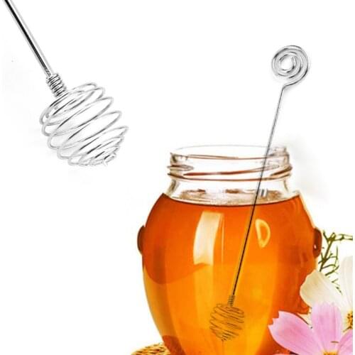 6pcs Stainless Steel Honey Dipper Stick Server Milk Stirring Rod for Syrup Pot Jar Containers Kitchen Tools