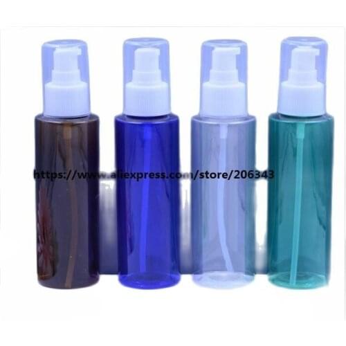 120ML few color Plastic PET bottle with press pump for lotion/emulsion/foundation/serum cosmetic packing skin care