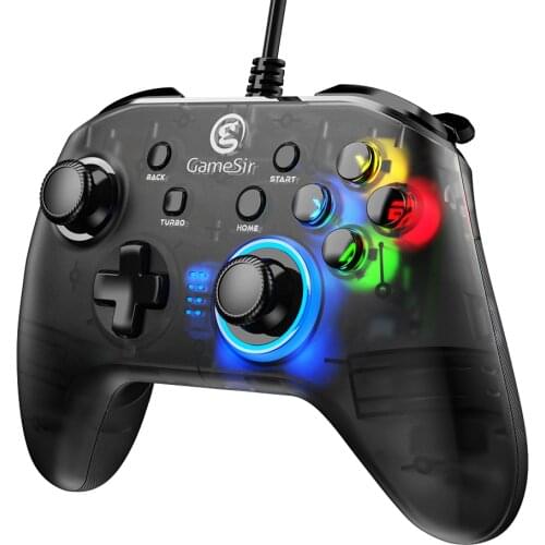 GameSir T4w USB Wired Gamepad Controller Joystick PC with Vibration Turbo Function Gamepad for Windows 7/8/10