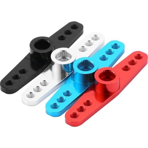 Aluminum Alloy 25T Steering Servo Arm Horn Black Red Blue for RC Traxxas Car Crawler Large Torque Digital Coreless Servo parts