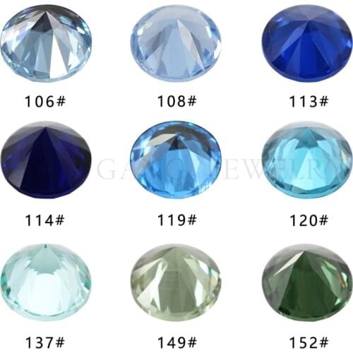 100PCS/Set Mixed Color 0.9~3.0mm Round Brilliant Cut 5A Synthetic Spinel Stone For Jewelry Size Free Shipping