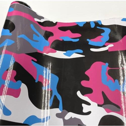 50cm*200/300/500CM Glossy Camo Vinyl Film Camouflage Car Wrap Film For Car Styling Bike Computer Laptop Scooter Motorcycle