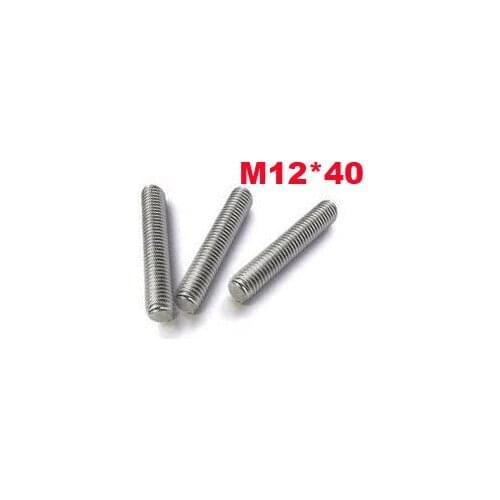 Wkooa M12 x 40mm thread rod length 40mm stainless steel 20 pcs/lot