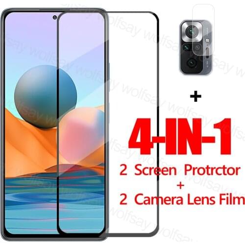 Full Glue Glass For Xiaomi Redmi Note 10 Pro Screen Protector Tempered Glass For Redmi Note 10 Pro Phone Film Redmi Note 10 Pro