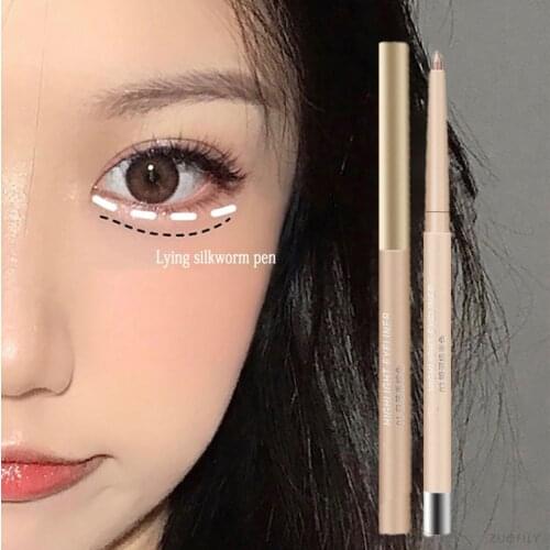 1pcs Shimmer Highlighter Pencil Smooth long lasting Waterproof Diamond Champagne Gold Pink Brighten Eye Shadow & Liner Gel Pen