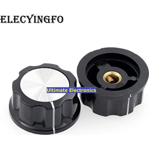 10pcs MF-A04 potentiometer knob WH118/WX050 bakelite knob / hat copper core hole 6mm