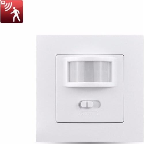 100V-240V AC PIR Motion Sensor light Switch Recessed Wall Module Switch With PIR ON OFF Body Move Induction 3 Modes