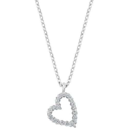 18K Gold Natural Diamond Heart Necklace PKLY074