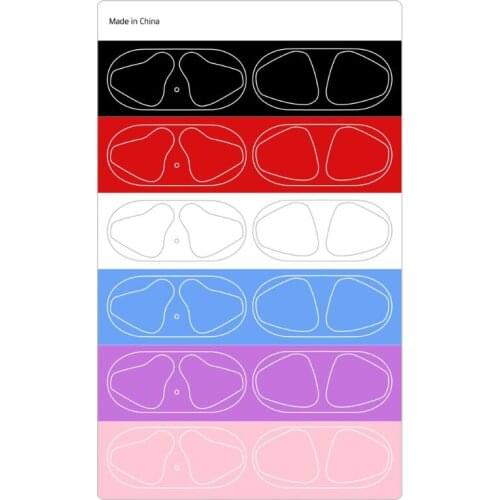 8 Styles 4-6 Pairs Colorful Protective Sticker Case Skin Dust-proof Dust Guard for Apple Airpods Earphones Charging Box