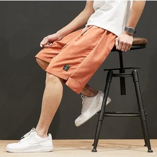 April MOMO 2021 Summer New Mens Simple Shorts Summer Fat Five-point Pants Loose Casual Sports Plus Size Pants