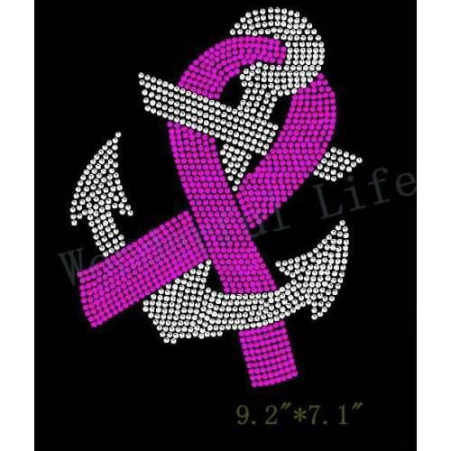 Free shipping Cancer Awareness Ribbon Rhinestone File Rhinestone Transfer