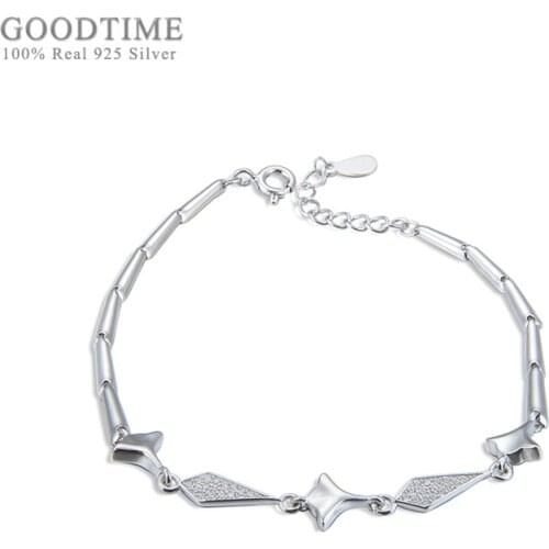 Noble Bracelet Pure S925 Sterling Silver Fashion Star Micro-inlaid Zircon Jewelry Charm Bracelet Jewelry Accessories For Women