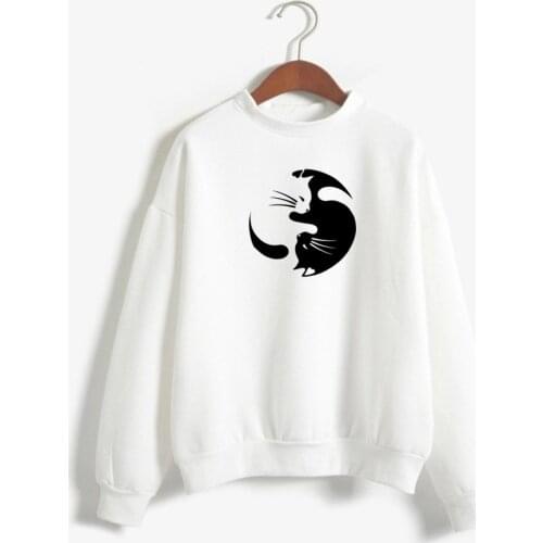 Brand comfortable TAICHI CATS hoodies Men/Women Sweatshirt fun Womens hooded sweatshirt for Womens cheap cat Casual clothing 1