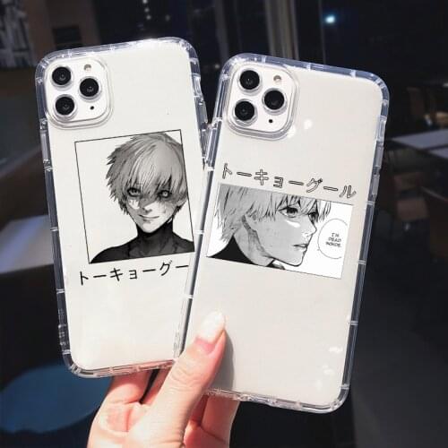 Tokyo Ghoul Kaneki Ken Clear Phone Case For iPhone 11 Pro Max 12 XS 8 7 6Plus X SE2020 XR Japan Anime Soft Silicone Cover Fundas
