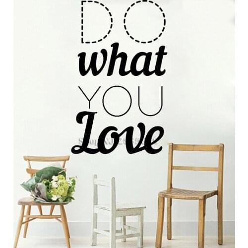 Do What You Love Wall Sticker Couples Quotes Bedroom Home Decor Art Vinyl Text Family Mural Wall Decals Romance Livingroom LC382