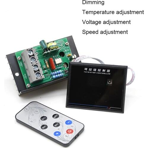 AC 220V 6KW SCR Digital Control Electronic Voltage Regulator Speed Control Dimmer Thermostat+Digital Meters Power Supply