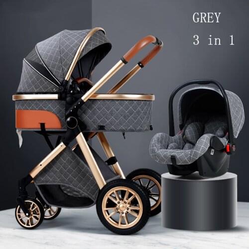 Newborn Baby Stroller 3 in 1 Folding Prams Portable Travel Baby Carriage High Landscape Car for Newborn Baby Free Shipping