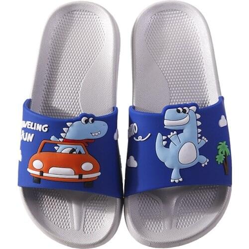 Summer New Slippers For Girls Boy Cartoon Dinosaur Sandals Baby Indoor Non-slip Children Slippers Kids Lightweight Flip Flops