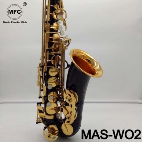Music Fancier Club Alto Saxophone MAS-WO2 Black Lacquer With Case Sax Alto Mouthpiece Ligature Reeds Neck Musical Instrument
