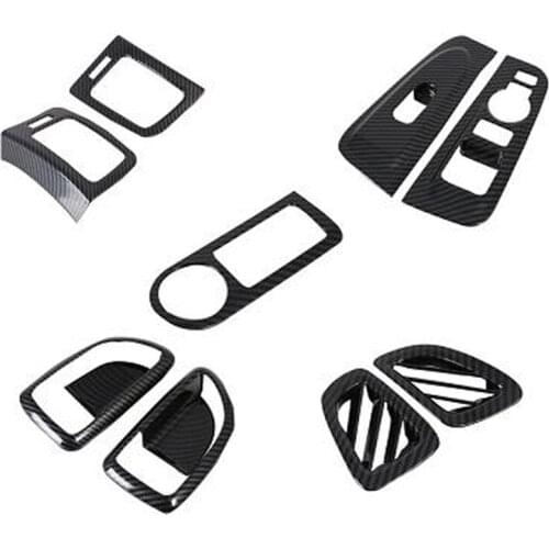 NEW-Car Carbon Fiber Air Vent Cover Inner Door Handle Trim Fits for Hyundai Grand Starex H1 2019 Brand