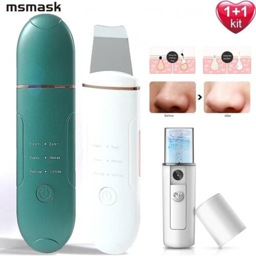 New Ultrasonic Skin Scrubber Deep Face Cleaning Machine Peeling Shovel Facial Pore Cleaner Face Skin Scrubber Lift Machine