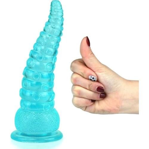 Octopus foot with sucker dildo anal plug large masturbation anal expander pagoda backyard pull beads sex toys for men and women