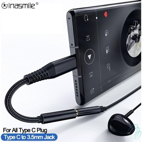 Type C To 3.5mm Aux Adapter Headphone Adapter Usb C Jack Audio Cable for Samsung S20 Plus note 10 20 huawei p30 pro xiaomi mi8 9