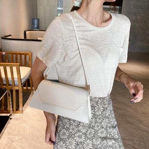 Retro casual shopping bag fashion exquisite lady handbag shoulder bag lady solid color handbag 2021